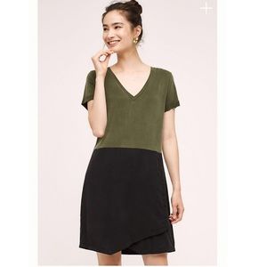 Anthropologie Green and Black Dress